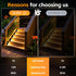 IP65 1200mAh,19 Terrace,3000k Art(8Pack) Solar Stair Lights Outdoor, Waterproof Solar Outdoor Lighting, LED,Outdoor