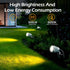 BYQY 2 Pack, 120V IP67 6000K 5 Christmas Spot Lights Outdoor Plug-in with Timer Remote Control, Waterproof Landscape