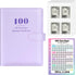 Sooez 100 Envelopes Challenge Binder, Money Saving Challenge Budget Binder with Cash Envelopes, Fun Way to Save $5,050