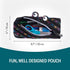 ZIPIT Monster Pencil Case for Kids - Pencil Pouch for School, College, Office (Black & Rainbow)
