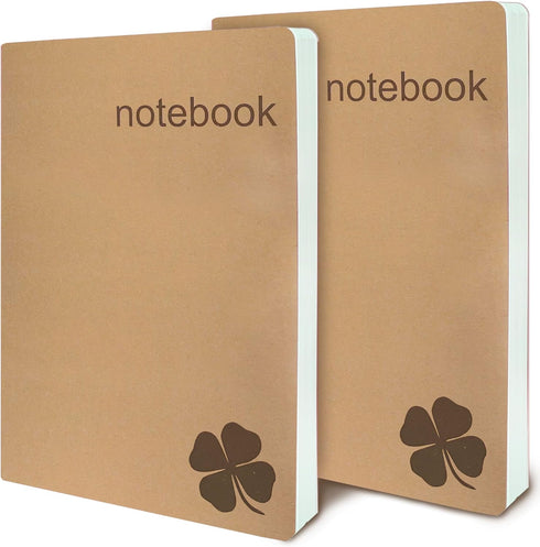 le vent Set of 2 Lined Bound Notebooks, A5, 200 Lay Flat Pages Each, 5x8 Hardcover Journal Refills