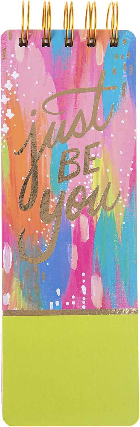 Graphique Reporter Journal, Brush Strokes Design, Portable Notebook with 150 Lined Sheets, 3" x 8.75" - Perfect for
