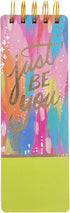 Graphique Reporter Journal, Brush Strokes Design, Portable Notebook with 150 Lined Sheets, 3" x 8.75" - Perfect for