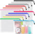 Umriox Small Zipper Pouch, 9.5x7.1 in (12 Colors, 12 Packs), Mesh Bags with Zipper for Travel Accessories