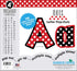 Barker Creek Letter Pop-Outs, 4" Dots Multicolor Designer Letters for Bulletin Boards, Signs, Displays, and More!