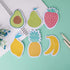 Cobee Cute Fruit Sticky Notes, 6 Pack Large Fruit Cartoon Sticky Notes, Fruit Shape Markers Flags, Cartoon Large