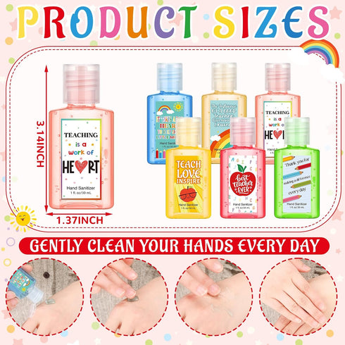 24 Pack 1oz Mini Hand Sanitizer Bulk Teacher End of Year Gifts for Student Scented Hand Sanitizer Travel Size First Day