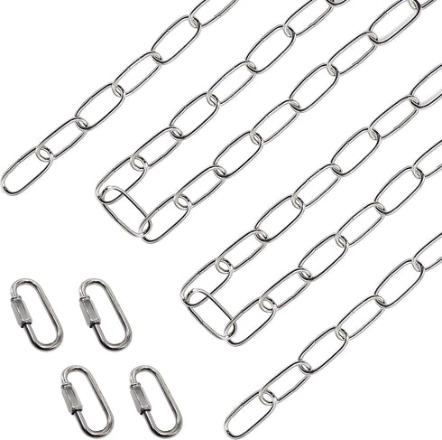 ECUDIS 20 Feet Pendant Light Fixture Chain, Lighting Hanging Chain Extension with Connection