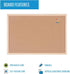 MasterVision Cork Push Pin Bulletin Board, 12" x 18" with Pine Wood Frame and Wall Mount Kit