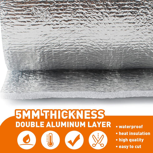 5mm Reflective Insulation Foam Core Radiant Barrier 40 80 Double Side Foil for Ceilings, Walls, Roofing