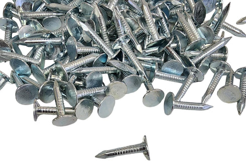 (200-Pack) Professional Grade 3/4-Inch Galvanized Roofing Nails - .75 Inch for Fastening Roofing Felt, Asphalt Singles