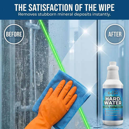 32oz (1-Pack) Evo Dyne Hard Water Stain Remover | Made in USA - Shower Door Cleaner, Clean Tile and Grout, Windows