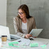 Green Office Supplies, Purple Desk Accessories, Stapler, Tape Holder, Binder Clips, Paper Clips, 1000pcs Staples