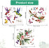 Zonon Hummingbirds Wall Decals, Peel and Stick Vinyl Stickers with Butterfly Flowers for Living Room Bedroom Decor