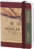 Pentalic 3" x 4" Pocket Sketchbook Traveler Journal, 160 Pages, Burgundy