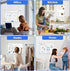 Monthly Calendar Dry Erase Whiteboard, 24" x 18", Magnetic, Double-Sided Portable Board for Office, Kitchen, School