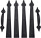 SANKINS Garage Door Magnetic Decorative Hardware, Faux Hinges Handle Kit for Curb Appeal, Black, Pack of 1