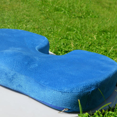 Bookishbunny Coccyx Orthopedic Memory Foam Office Chair and Car Seat Pad Comfort Cushion for Back Pain and Sciatica