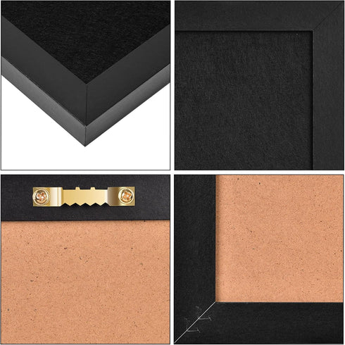 Black Bulletin Boards Cork Board with Felt, 17"x13" Small Display Pin Board for Walls, Jewelry, Notes