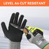 Safety Work Gloves, Impact Gloves for Men Women, Cut Resistant Non-Slip Heavy Duty with Nitrile Grip