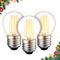 BlueStars G45 E26 Edison LED Filament Globe Bulb, 120V 5W (60 Watt Equivalent), 2700K Warm White, 3-Pack