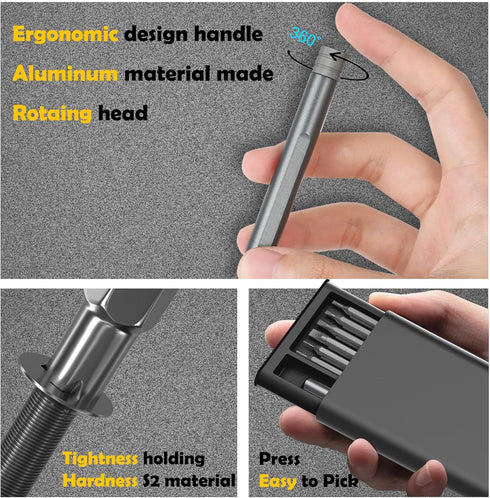 Set, 27 1 Set S2 Precision Screwdriver in Small Screwdriver Magnetic, Mini Steel Bits with Tweezers, Magnetic Mini