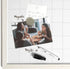 U Brands Rustic Dry Erase Calendar with White Wooden Frame, 14” x 14”