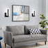 JERANDO 6000K Modern LED Acrylic Wall Sconce, Black Indoor Wall Light Fixtures, Cold White Wall Mounted Lamp, Wall