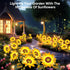 3 Pack 9 800mAh 12H IP65 Solar Flowers Outdoor Waterproof: Silk Sunflower Solar Lights with Battery Runtime - Auto