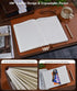 Lined Leather Journal Notebook for Men Women, 256 Numbered Pages, A4 Journaling Notebooks for Writing, Brown