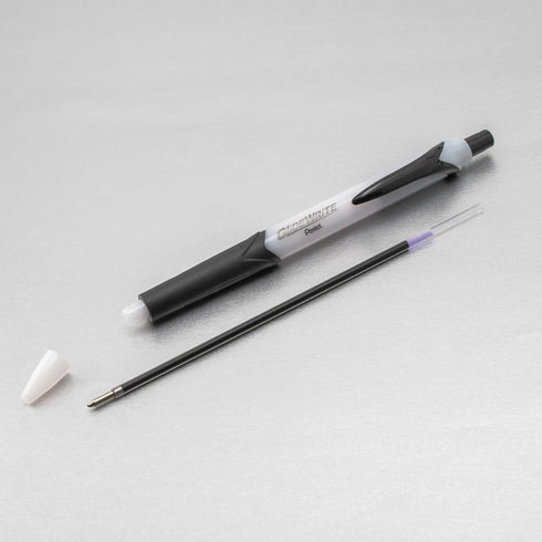 Pentel GlideWrite Ballpoint Pens, Bulk Pack of 12 BLACK Ink Pens, 1.0mm Retractable Barrel Design