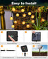 2 Pack 98 100 8 btfarm Solar String Lights Outdoor Waterproof, Total FT LED Solar Powered Patio Light, Lighting Modes