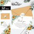 50 Whaline Pcs Funeral Thank You Card Sunflower Eucalyptus Sympathy Thank You Card with Sticker Envelope Greenery