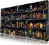 FGHRHT Bookshelf Desk Mat Black Library Aesthetic Desk Pad Large Gaming Mouse Pad