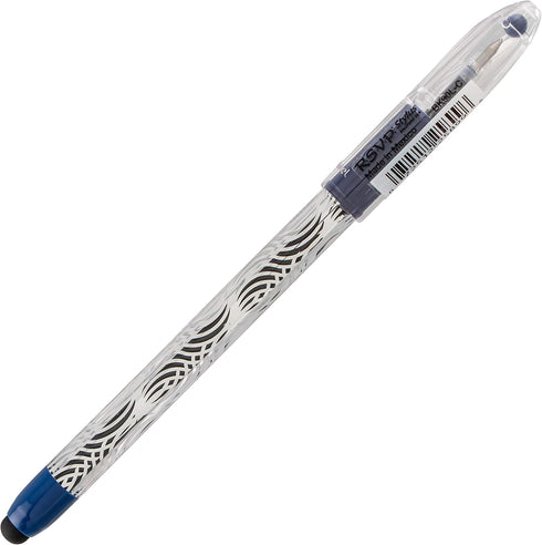 Pentel RSVP STYLUS Ballpoint Pen, Fine Line, Blue Ink, BK90L-C