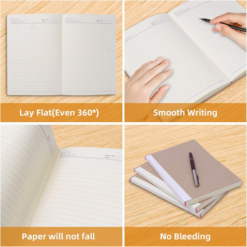 Lined Journal Notebook Refill, 5.6×8.1Inch(A5 Size) College Ruled Journal Refill Paper, 200 Pages 100Gsm Thick Paper, Daily Use Refilled Paper (2 Refills) by ADOUNOTES