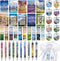 Jetec 150 Bible Verses Gift Set, 30 Christian Bookmarks, Pens, Notebooks, Keychains