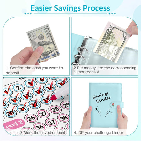 Sooez 100 Envelopes Money Saving Challenge - Savings Challenges Book with Envelopes, Flexible Saving $5050