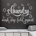 Zonon Laundry Room Sign Decals Decor, Funny Wash Dry Fold Repeat Wall Stickers for Bathroom Home Decorations