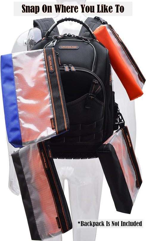 4PCS 13" WELKINLAND Clear Tool Pouch, Tool pouches, Tools pouch, Zipper tool pouch, Tool pouch bag, Tool bag organizer