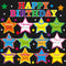 Happy Birthday Bulletin Board Set, Glitter Star Decorations with Confetti Cutouts for Classroom Birthday Calendar