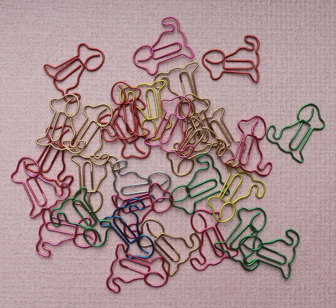 SOWAKA 30 Pcs Sitting Dog Bookmarks, Metal 3.2 x 2.6 cm Small Cute Paper Clips for Students, Journaling, Document