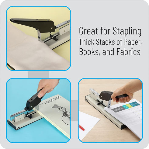 Mr. Pen Heavy Duty Stapler with 1000 Staples, 100 Sheet High Capacity, Office Desk Stapler, Commercial Large Stapler