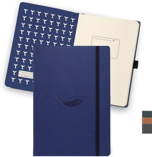 Dingbats* Wildlife Squared Extra Large A4 Notebook, PU Leather Hardcover Journal for Work, Writing, Pocket, Elastic