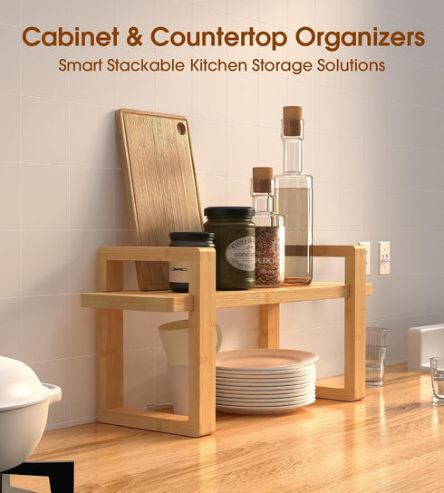 KinShare Small Adjustable Desk Bookshelf Organizer Open Bookend Shelf Flexible to Fit as Much or as Little