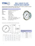 PIC Gauges 202L-204E Center Back Mount Glycerine Filled Pressure Gauge, 2" Dial, 0/100 psi Range