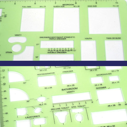 Pacific Arc Interior Design Template Guide for Kitchen, Bath, Bedrooms, and Bathrooms