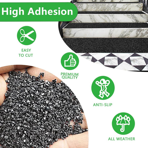 COSIMIXO 1" x 35Ft Heavy Duty Anti Slip Tape, Best 80grit Friction Grip for Stairs, Waterproof Safety Tape