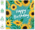 Sunflower Birthday Card Vibrant Flowers Cheerful Greeting for Friends, Him, Her, Women, Men, Besties, Colleagues