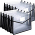 Epakh 10 Pcs A4 Size Plastic File Folders, Expanding Wallet Organizer with Snap Closure, Waterproof Transparent